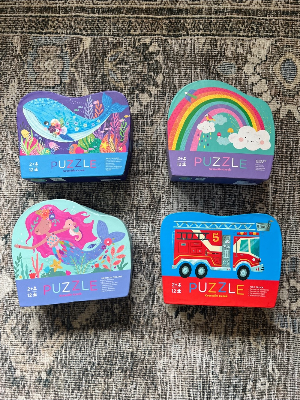 Crocodile Creek Kids Puzzles 12 pieces (Set of 4) Age 2+
